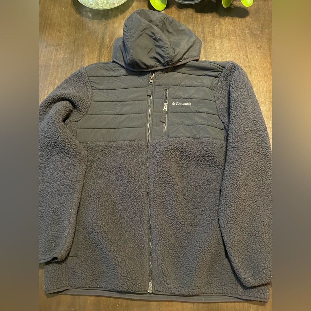 Columbia Charcoal Fleece Jacket men’s Large